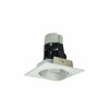 Nora Lighting 4" Iolite LED Sq. Adj. Cone Retrofit, 1000lm/12W, 2700K, Black/White , NIR-4SC27XBW/10 NIR-4SC27XBW/10